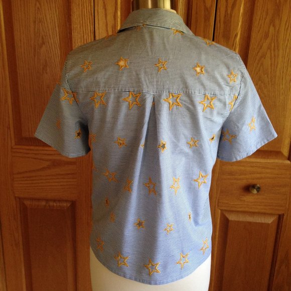 MADEWELL - Star Embroidered Stripe Shirt - Excellent Condition - Picture 2 of 7
